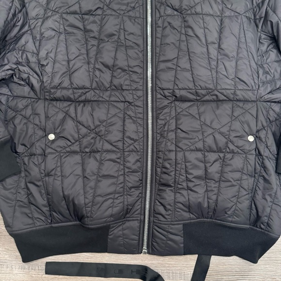 Rick Owens DRKSHDW Cappotto Imbottito Jumbo Flight DU02A3977 Black Quilted Coat - Picture 8 of 11